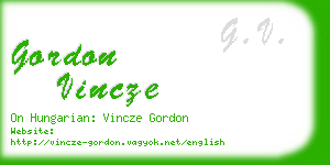 gordon vincze business card